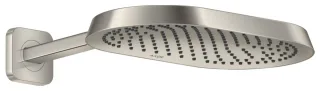Hansgrohe AXOR ShowerSphere Kopfbrause 370/220 1jet EcoSmart mit Brausearm, Edelstahl Optic, 3974980 39749800