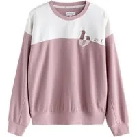 B by Ted Baker Langarmshirt B By Ted Baker geripptes Lounge-Ottoman-Oberteil (1-tlg)