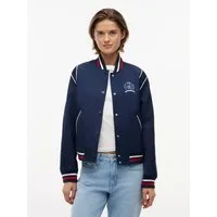 Tommy Jeans Collegejacke TJW CREST VARSITY JACKET Kunstfaser, Baseball-Kragen, im College Stil