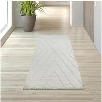 TeppichHome24 Teppich 3D-Teppich mit skandinavischem Flair in Weiß, Creme-beige, rechteckig, Höhe: 30 mm