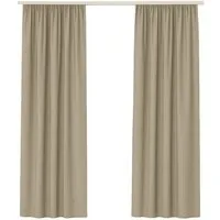 Bestlivings Vorhang "Ellen" mit Kräuselband inkl. Raffhalter (2 St), Kräuselband, blickdicht, Polyester, matter Stoff, einfarbig, waschbar bei 30°C, bügelleicht, formstabil