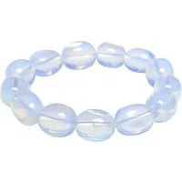 Schmuck Krone Armband Armband aus Opalit Mondstein, dehnbar