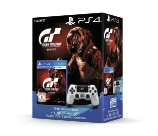 Sony PlayStation 4 Wireless DualShock Controller [Gran Turismo Edition] silber inkl. Gran Turismo Sport