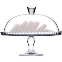 Pasabahce Gläser-Set Kuchenteller mit Kuppelfuß Gebäckserviceständer Glasservierung Dessert, 1-tlg.