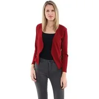 malito more than fashion Jackenblazer malito Damen Blazer ohne Kragen, Sakko im Basic Look, Kurzjacke mit Sweatblazer im Basic-Look