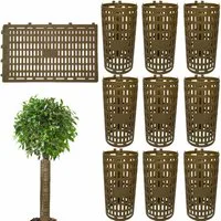 GarveeMore Protektoren-Set 10pcs Pflanze Stamm Protectors Verstellbare Baum Wraps Mesh