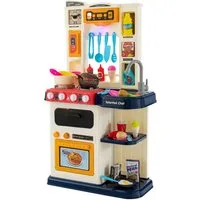 COSTWAY Spielküche Kinderküche, mit Lichter, Musik & Zubehör