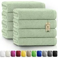 NatureMark Handtücher 8er-Sparpack Handtücher 50x100cm, Baumwolle (8-St), 8X Handtücher, 100% Baumwolle, Moos grün, 50 x 100cm