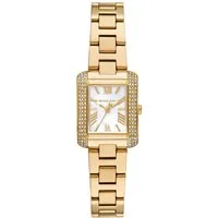 MICHAEL KORS Quarzuhr PETITE EMERY MK4867, Armbanduhr, Damenuhr, Edelstahlarmband, analog, Glassteine