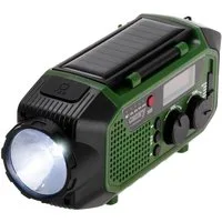 Camry CR 1919 Solar Kurbel Notfallradio (Taschenlampe, SW Radio, FM, Powerbank, AM, Leselampe, SOS-Modus, Camping Outdoor Auto Reisen Stromausfall)