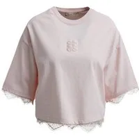 Smith & Soul Kurzarmshirt BOXY CROPPED T-SHIRT LACE HEM