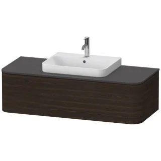 Duravit Happy D.2 Plus Konsolenwaschtischunterbau wandhängend Nussbaum gebürstet Matt 1300x550x354 m HP4942M6969