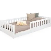 Ehrenkind Kinderbett Bodenbett Lille aus massivem Kiefernholz mit Rausfallschutz (Hochwertiges Kinderbett aus FSC® zertifziertem Holz / Bodenbett in 90x200, Montessori Kinderbett), Bodenbett, aus FSC zertifiziertem Holz