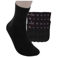 Die Sockenbude Kurzsocken BLACK (Bund, 10-Paar, schwarz) Business-Socken mit Komfortbund ohne Gummi