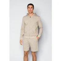 JOOP! Sweatjacke mit Cornflower-Print allover und Kapuze