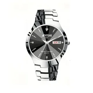 AIYISHI Men Business Watch Waterproof Automatic Quartz Watches Luminous Double Date Wristwatch