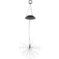 STAR TRADING Hängeleuchten LED-Solar-"Firework Solar" hängend, schwarz, 90 warmwhite LED