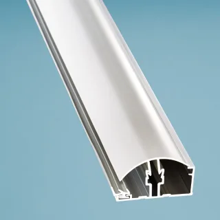 Einfaches Aluminium Rand Verlegeprofil | inkl. PVC Klemmdeckel | Breite 62 mm | für 10 und 16 mm Stegplatten