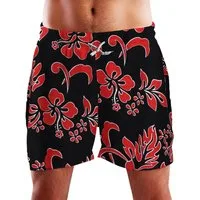 King Kameha Badeshorts Hibiscus Funky Hawaii Bade-Shorts Mesh-Einsatz Verschluss Kordelzug Mit integriertem Mesh-Innenslip für extra Komfort
