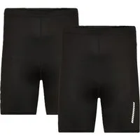 James & Nicholson Laufhose Doppelpack Kurze Herren Laufhose Running Short Tights JN302 (Doppelpack, 2er-Pack) Atmungsaktiv, feuchtigkeitsregulierend und schnell trocknend