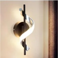 ZMH LED Wandleuchte innen modern Beleuchtung in Wellenförmig Design, LED fest integriert, Warmweiß