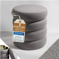 Blumtal Sitzhocker Hocker mit Stauraum mit Bouclé oder Velvet-Bezug, robuste Sitztruhe mit Stauraum und extrem Dickes MDF