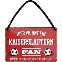 schilderkreis24 Metallschild Hier Wohnt ein Kaiserslautern Fan
