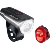 SIGMA SPORT Fahrradbeleuchtung Beleuchtungsset Aura 60 USB/Nugget II