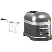 KitchenAid Toaster Artisan 5KMT2204EMS MEDALLION-SILBER, 2 kurze Schlitze, für 2 Scheiben, 1250 W, mit Sandwichzange