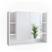 Vicco Badezimmerspiegelschrank Elira, Weiß, 80.2 x 64 cm (1-St)
