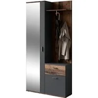 byLIVING Kompaktgarderobe Jakob mit großem Spiegel und Ablage, Breite 97 cm