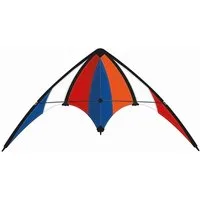 Günther Flug-Drache Sportlenkdrachen Delta Loop 100, für Anfänger, 100 x 56 cm, mit Lenkspulen, für Kinder ab 8 Jahren
