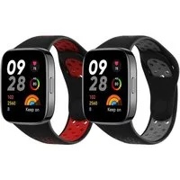 kwmobile 2x Uhrenarmband für Xiaomi Redmi Watch 3 Active Armband Smartwatch, 2-tlg., Fitnesstracker Band Set aus TPU Silikon - Ersatzarmband Smartwatch