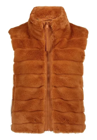 Betty & Co - Kunstfell-Weste Ginger Bread - Gr. - 44