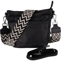 MIRROSI Umhängetasche Damen, Crossbody Bag, Echtleder Made in Italy (1 Tasche 2 Gurte oder Basic Version 1 Tasche 1 Gurt), 24x18x12cm (BXHXT)
