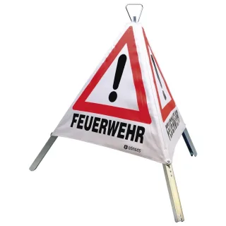 Dönges Faltsignal , 700 mm, Tagesleuchtfarbe, 3 x Feuerwehr