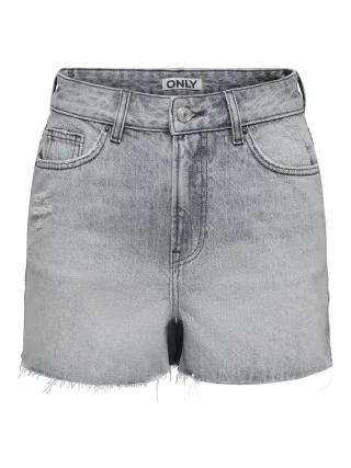 ONLY - ONLGABI HW RW SHORTS AZG999 DNM Light Grey Denim - Gr. - M