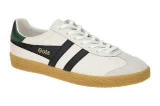 Gola CMB739WB Medallist Leather Herren Sneaker wei?/schwarz/gr?n Gummi Sohle