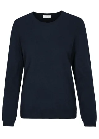 CLARINA - NOS Rdh.-Pullover, 1/1 Arm,uni 623 MARINE - Gr. - 36