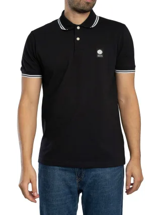Pretty Green Rayner Polohemd, Schwarz