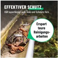 greate. Laubschutznetz 4x Dachrinnen Laubschutz Verzinkt 87 bis 100mm - Fallrohrschutz (4-St)