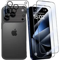 SmartUP Displayschutzglas für iPhone 17 Pro Max Display Kamera Hartglas Panzerfolie Full 9H für Für iPhone 17 Pro Max, Displayschutzglas, Kameraschutzglas, Schutzset