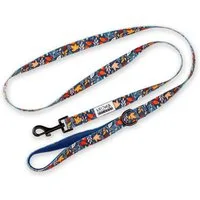 ARIZONA HOT DOGS Hundeleine 1,5m Schlaufe mit Neoprenpolster Fall in Love Blattmuster Bunt L