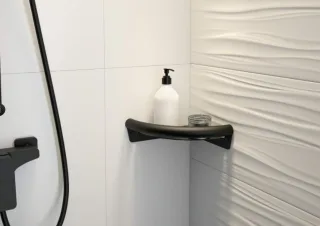 Neuesbad Serie 91 Stützgriff mit Ablage, schwarz matt NB1DENIVB41K1