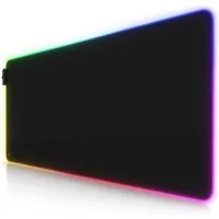 Titanwolf Gaming Mauspad RGB Mousepad 900 x 400 x 3 mm, LED Multi Color XXL Tischunterlage, rutschfest, abwaschbar, Geschwindigkeit & Präzision, Icon rot