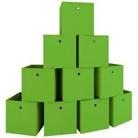 VCM Faltbox 10er Set Faltbox Klappbox Aufbewahrungsbox Boxas (Spar-Set, 10 St., 10), 28x27x27cm Kiste, Aufbewahrung, Faltbox