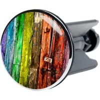 Sanilo Waschbeckenstöpsel Rainbow, Ø 4.0 cm, hochwertig, universell, mit Motiv, 100% wasserdicht