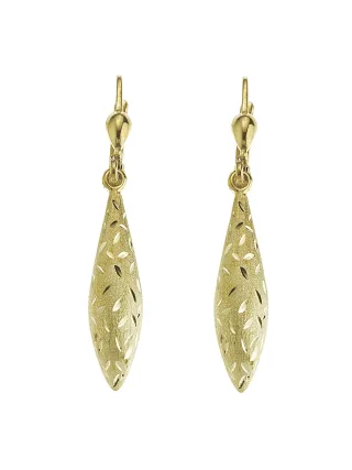 Fascination by Ellen K. Ohrringe 333 Gold glanz matt diamantiert