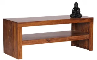 Couchtisch Massivholztisch AMAR 110x45 cm Holz Sheesham Landhaus-Stil