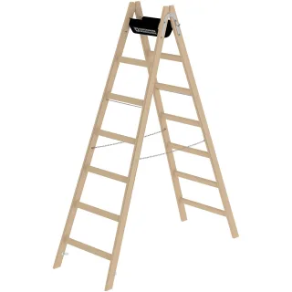 Munk Sprossen-Stehleiter Holz - 033214